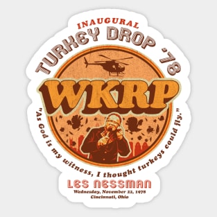 WKRP Turkey Drop '78 Lts Sticker
